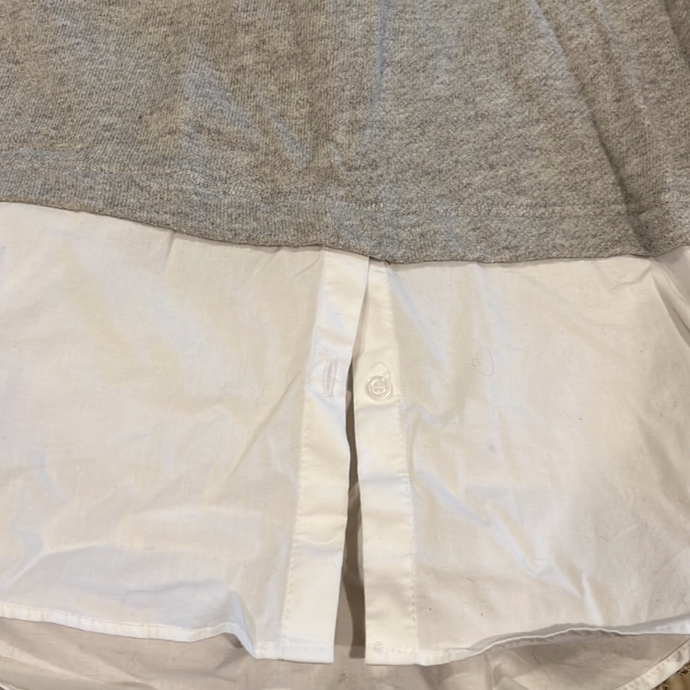 Sweater Top With Button Down Illusion - image 3